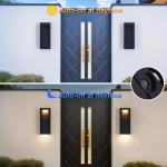Yisuro Modern Outdoor Wall Light with LED, Exterior Lighting Fixtures 2700K Integrated, Matte Black Outside Wall Mount Lights for House Front Door Porch Garage Patio.Bulb Included.