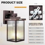 hameso Outdoor Wall Lights for House Exterior, Dusk to Dawn Porch Lights Outdoor, Waterproof Matte Black Front Door Light Fixture & Garage Lighting with Wall Mount Sconce(Oil-Rubbed Bronze)