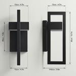 SIONLOM Outdoor Wall Lights Modern LED Exterior Lighting Fixtures, 3000K 20W Outdoor Wall Sconce for Porch, Matte Black Outside Wall Mount Lights for Front Door House Garage Indoor 2 Packs