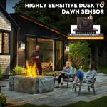 hameso Outdoor Wall Lights for House Exterior, Dusk to Dawn Porch Lights Outdoor, Waterproof Matte Black Front Door Light Fixture & Garage Lighting with Wall Mount Sconce(Oil-Rubbed Bronze)