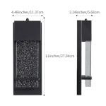 Yisuro Dusk to Dawn Porch Lights, Modern Black Wall Sconce with Crystal Bubble LED, Outdoor Lighting Fixture, 1 Pack