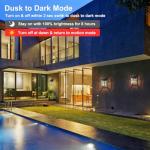 YJXGDIL Motion Sensor Outdoor Lights Dusk to Dawn Porch Light Black Exterior Lighting Fixtures Modern Outside Wall Mount Coach Lamp for House Garage Patio Front Door