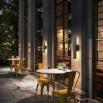 Outdoor Modern LED Wall Light Fixtures, Black Linear Exterior Wall Sconces 20W, Modern Porch Patio Light Fixture Waterproof Outdoor Wall Lights Outside Lights for House Garage Front Door Patio 2pack