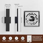 Outdoor Modern LED Wall Light Fixtures, Black Linear Exterior Wall Sconces 20W, Modern Porch Patio Light Fixture Waterproof Outdoor Wall Lights Outside Lights for House Garage Front Door Patio 2pack