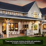 hameso Dusk to Dawn Outdoor Lighting, Waterproof Outdoor Porch Light with Tempered Glass, Outdoor Light Fixture for House Exterior Front Door Garage Patio