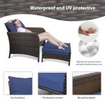 5-Piece Patio Conversation Set with Cushions