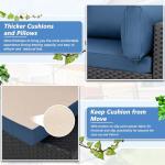 Shintenchi 5-Piece Outdoor Patio Sectional Sofa Set