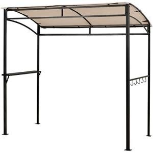 Tangkula 7ft Patio Grill Gazebo with Storage