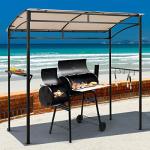 Tangkula 7ft Patio Grill Gazebo with Storage