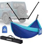 Hitch Mount Hammock Stand with Parachute Nylon Hammock