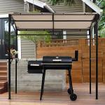 Tangkula 7ft Patio Grill Gazebo with Storage