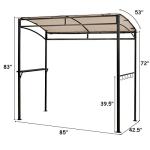 Tangkula 7ft Patio Grill Gazebo with Storage