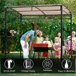 Tangkula 7ft Patio Grill Gazebo with Storage