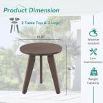 Homenjoy Weather-Resistant Round Outdoor Side Table
