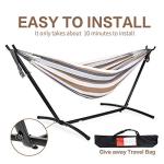 Portable Double Hammock with Stand for Outdoor Fun