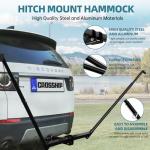 Hitch Mount Hammock Stand with Parachute Nylon Hammock