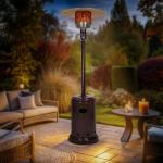 Portable Propane Patio Heater with Wheels, 46,000 BTU