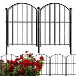 Metal Garden Fence Set, 17in x 10ft Panels