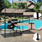 Tangkula 7ft Patio Grill Gazebo with Storage