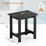 LUE BONA Weather-Resistant Outdoor Side Table, Black