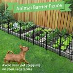 Metal Garden Fence Set, 17in x 10ft Panels