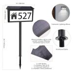 Solar Address Sign with Illuminated House Numbers