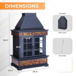 EROMMY 57" Outdoor Wood Burning Fire Pit