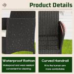 4-Piece Black Wicker Patio Furniture Set