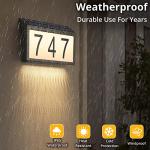 Solar Powered Waterproof Address Sign with LED Lights