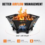 23-Inch Collapsible Fire Pit for Camping and BBQ