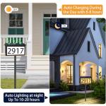 Solar Address Sign with Illuminated House Numbers