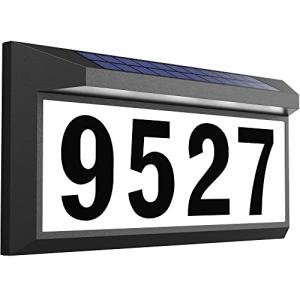 Lighted Solar Address Sign, Waterproof House Numbers