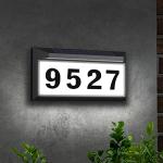 Lighted Solar Address Sign, Waterproof House Numbers