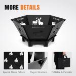 23-Inch Collapsible Fire Pit for Camping and BBQ