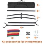 Sweetcrispy Heavy Duty Double Hammock with Stand