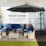 10ft Offset Hanging Patio Umbrella with Tilt