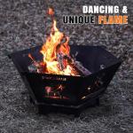 23-Inch Collapsible Fire Pit for Camping and BBQ