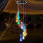 Color-Changing Solar Wind Chimes for Gardens