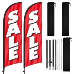 2-Pack Red 8ft Swooper Feather Flags