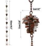 Pinecone Rain Chain for Outdoor Garden Decor