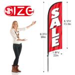2-Pack Red 8ft Swooper Feather Flags
