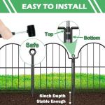 Blingluck 22" Arched Rustproof Garden Fence Border