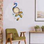 Metal Peacock Thermometer Wall Art for Indoors Outdoors