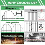 Blingluck 22" Arched Rustproof Garden Fence Border