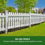 10ft Black Metal Garden Fence Panels - 10 Pcs