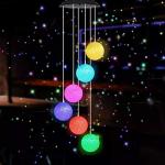 Solar LED Crystal Ball Wind Chime for Gardens