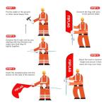 2-Pack Red 8ft Swooper Feather Flags