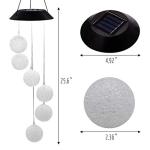Solar LED Crystal Ball Wind Chime for Gardens