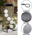 Solar LED Crystal Ball Wind Chime for Gardens