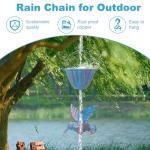 7.9ft Rain Chains with Hummingbird Decor
